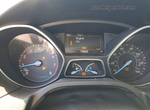 1FADP3H22HL324250 2017 FORD FOCUS Black Instrument cluster view