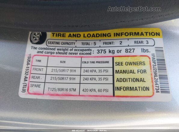 1FADP3J25HL264734 2017 FORD FOCUS Silver Вид підкапотного простору