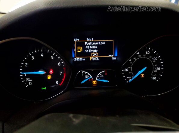 1FADP3K22GL203211 2016 FORD FOCUS Silver Instrument cluster view