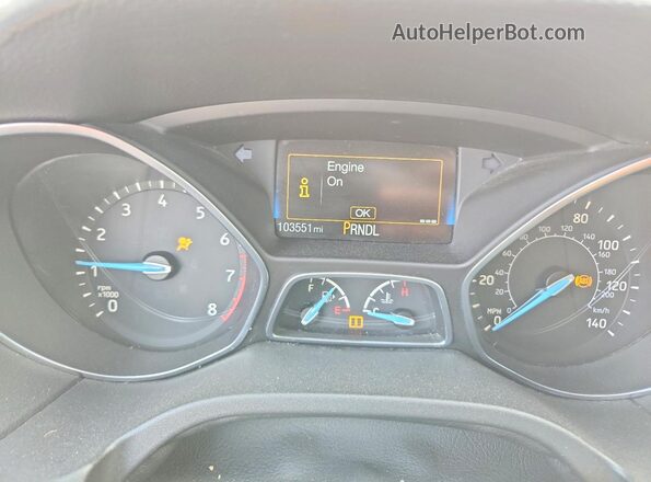 1FADP3K22JL222400 2018 FORD FOCUS Blue Instrument cluster view