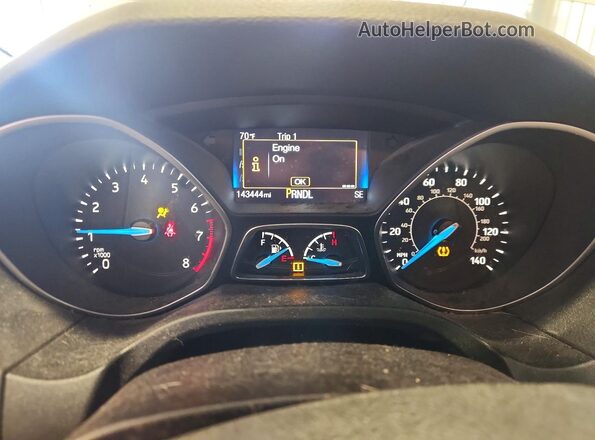 1FADP3K23GL389163 2016 FORD FOCUS White ხელსაწყოთა პანელის ხედი