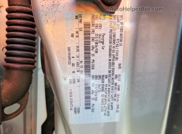 1FADP3K26HL279130 2017 FORD FOCUS Silver Вид підкапотного простору