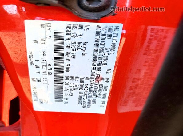 1FADP3K27GL255384 2016 FORD FOCUS Red Вид підкапотного простору