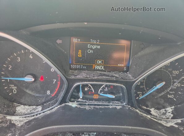 1FADP3K28HL328876 2017 FORD FOCUS Red Вид щитка приладів