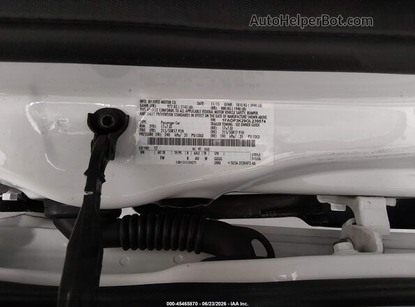 1FADP3K29GL239574 2016 FORD FOCUS White Вид підкапотного простору