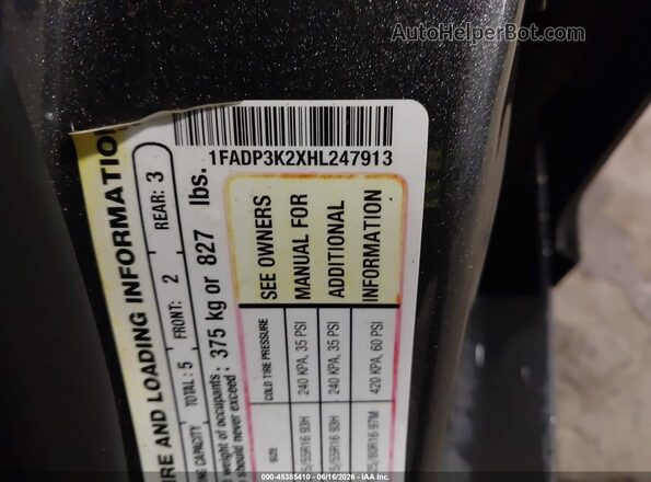 1FADP3K2XHL247913 2017 FORD FOCUS Gray Շարժիչի բաժամունքի տեսք