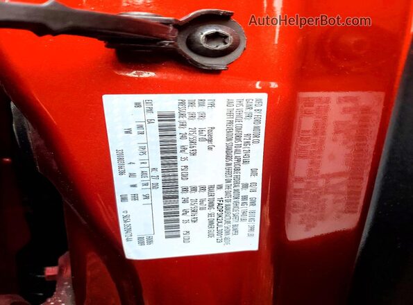 1FADP3K2XJL300129 2018 FORD FOCUS Red Շարժիչի բաժամունքի տեսք