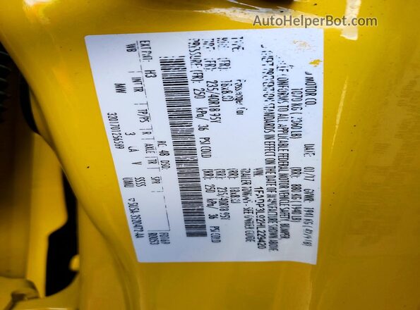 1FADP3L92HL229420 2017 FORD FOCUS Желтый Вид наклейки с VIN-кодом