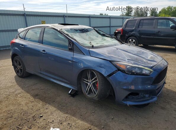 1FADP3L93JL225950 2018 FORD FOCUS Blue Delantero derecho