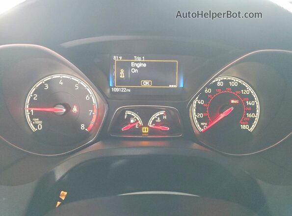 1FADP3L96GL362339 2016 FORD FOCUS Red ხელსაწყოთა პანელის ხედი