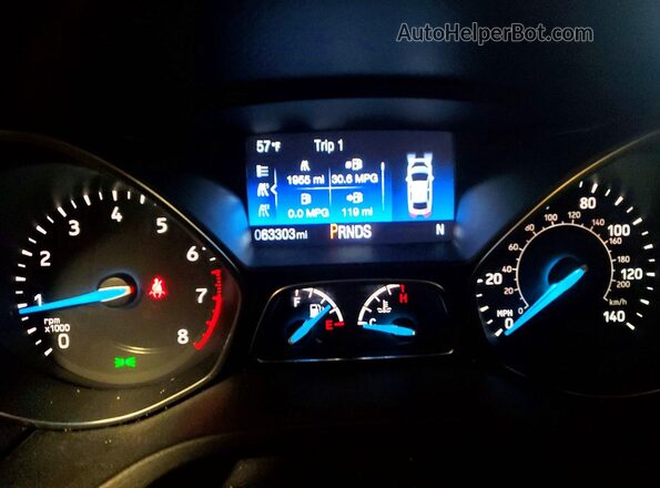 1FADP3M26JL258149 2018 FORD FOCUS Blue ხელსაწყოთა პანელის ხედი
