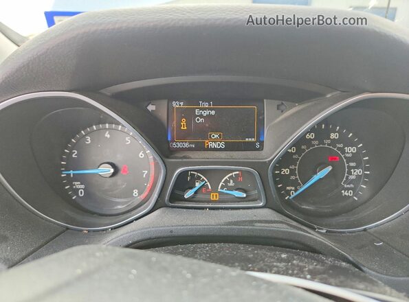 1FADP3N20HL219386 2017 FORD FOCUS Silver Instrument cluster view