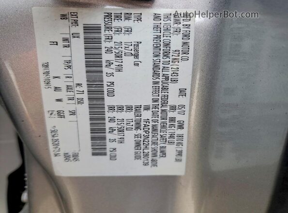 1FADP3N22HL280139 2017 FORD FOCUS Silver 