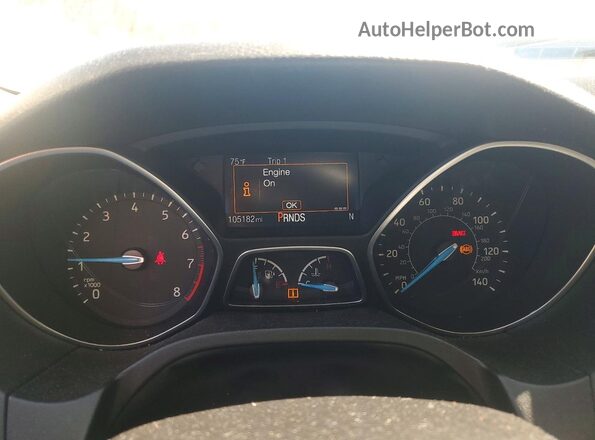 1FADP3N25HL338616 2017 FORD FOCUS Blue Instrument cluster view