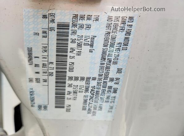 1FADP3N27JL314856 2018 FORD FOCUS White Շարժիչի բաժամունքի տեսք