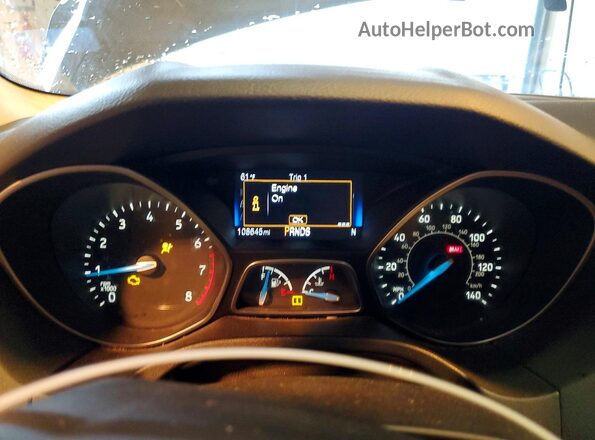 1FADP3N28JL316857 2018 FORD FOCUS Gray Սարքավորումների վահանակի տեսք