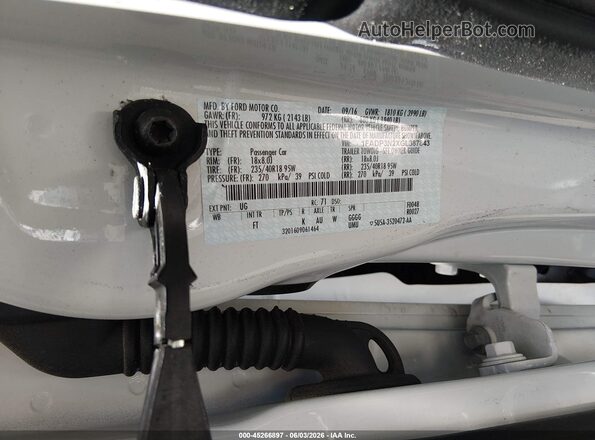 1FADP3N2XGL387843 2016 FORD FOCUS White Вид підкапотного простору