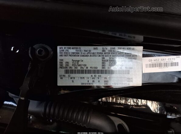 1FADP3R44GL396162 2016 FORD FOCUS ELECTRIC Черный Вид подкапотного пространства