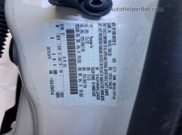 1FADP3R49HL224520 2017 FORD FOCUS White 