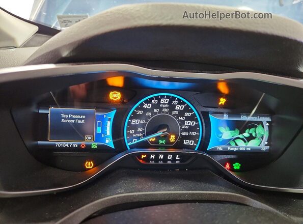 1FADP5AU0JL104019 2018 FORD C-MAX Blue Vista del cuadro de instrumentos