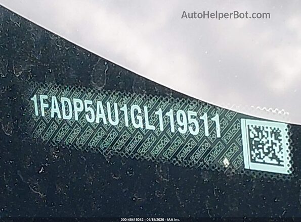 1FADP5AU1GL119511 2016 FORD C-MAX HYBRID Black ძრავის განყოფილების ხედი
