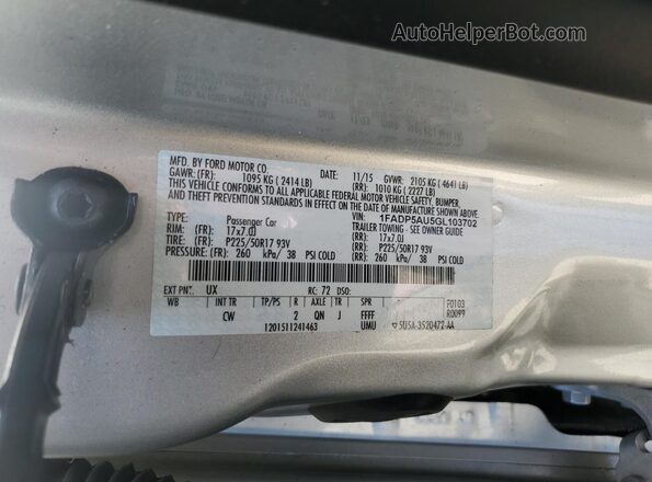 1FADP5AU5GL103702 2016 FORD C-MAX Gray Շարժիչի բաժամունքի տեսք