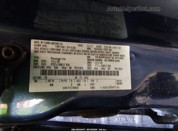 1FADP5AU7JL101490 2018 FORD C-MAX HYBRID Blue Вид підкапотного простору
