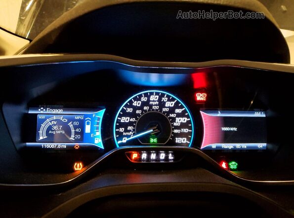1FADP5BU6GL102251 2016 FORD C-MAX Черный Вид щитка приборов