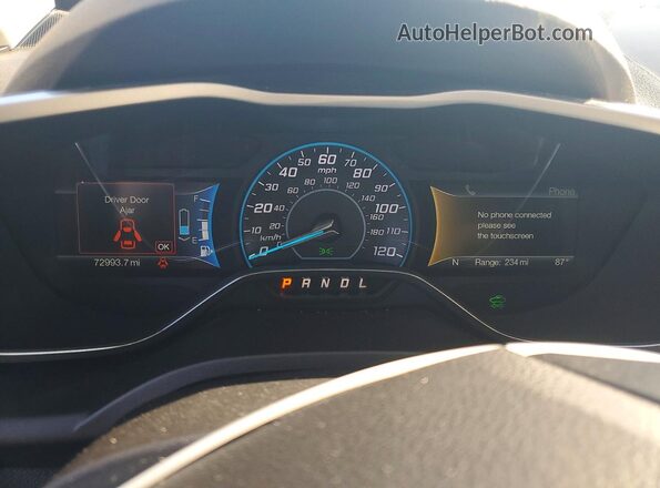 1FADP5CU5GL102188 2016 FORD C-MAX Gray Widok zestawu wskaźników