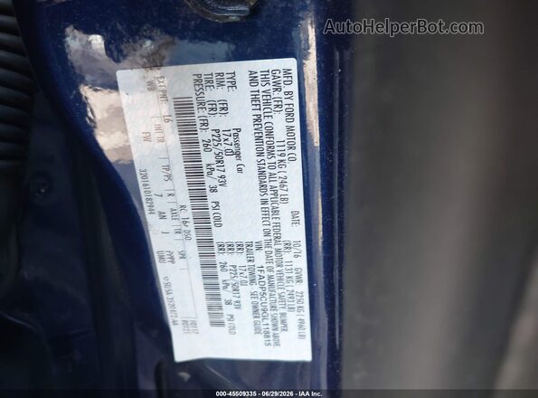 1FADP5CU9GL118815 2016 FORD C-MAX ENERGI Blue ძრავის განყოფილების ხედი