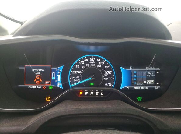 1FADP5DU0HL118718 2017 FORD C-MAX Blue Vista del cuadro de instrumentos