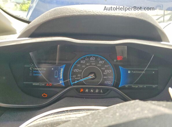 1FADP5EU2HL111896 2017 FORD C-MAX Blue Instrument cluster view