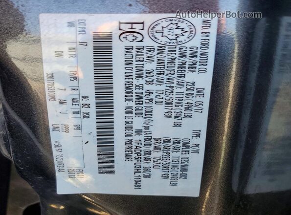 1FADP5FU3HL110481 2017 FORD C-MAX Gray Widok komory silnika