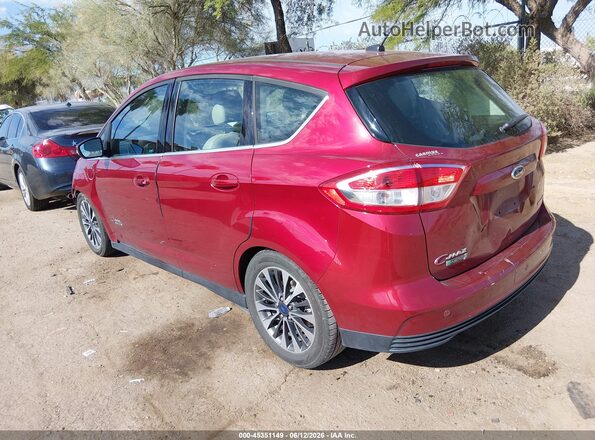 1FADP5FU5HL110384 2017 FORD C-MAX ENERGI Red Trasero izquierdo