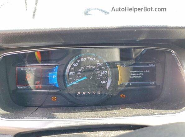 1FAHP2E85GG125625 2016 FORD TAURUS Charcoal Вид щитка приладів