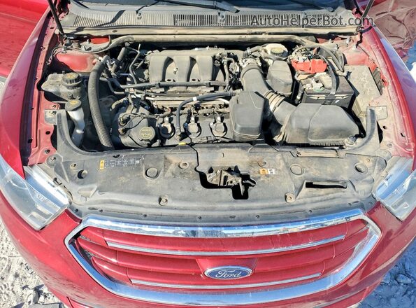 1FAHP2F8XGG147943 2016 FORD TAURUS Red Սալոնի հետևի տեսք
