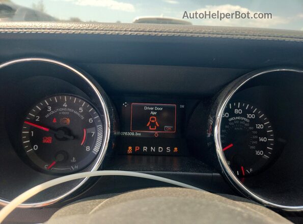1FATP8EM3G5280759 2016 FORD MUSTANG Черный Вид щитка приборов