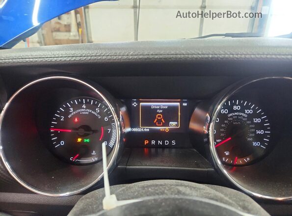 1FATP8EMXH5345964 2017 FORD MUSTANG Blue Вид щитка приладів