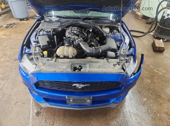 1FATP8EMXH5345964 2017 FORD MUSTANG Blue Вид задньої частини салону