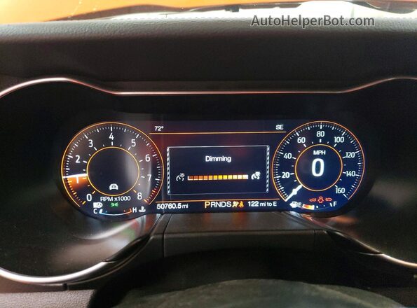 1FATP8FF0L5188180 2020 FORD MUSTANG Orange ხელსაწყოთა პანელის ხედი