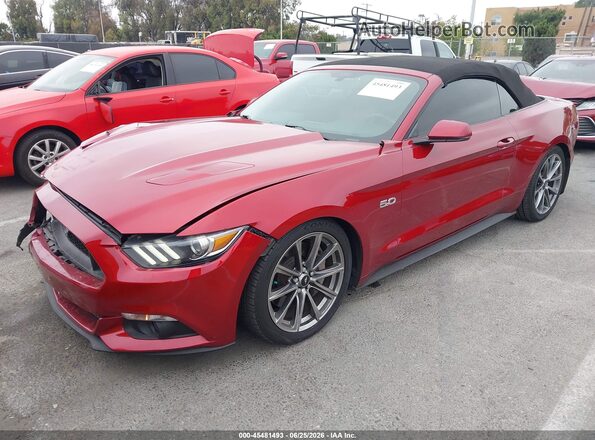 1FATP8FF6G5226338 2016 FORD MUSTANG Red წინა მარცხენა ხედი სამი მეოთხედიდან
