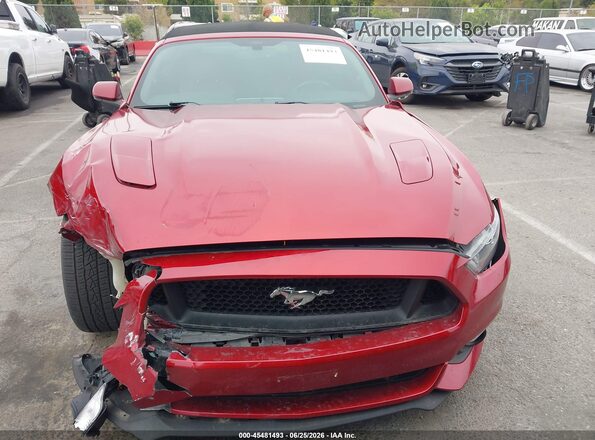 1FATP8FF6G5226338 2016 FORD MUSTANG Red ხელსაწყოთა პანელის ხედი