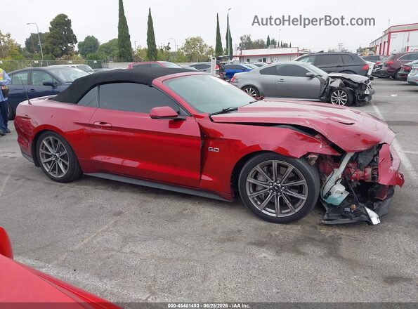 1FATP8FF6G5226338 2016 FORD MUSTANG Red უკანა სალონის ხედი