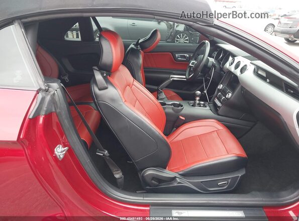 1FATP8FF6G5226338 2016 FORD MUSTANG Red წინა სალონის ხედი