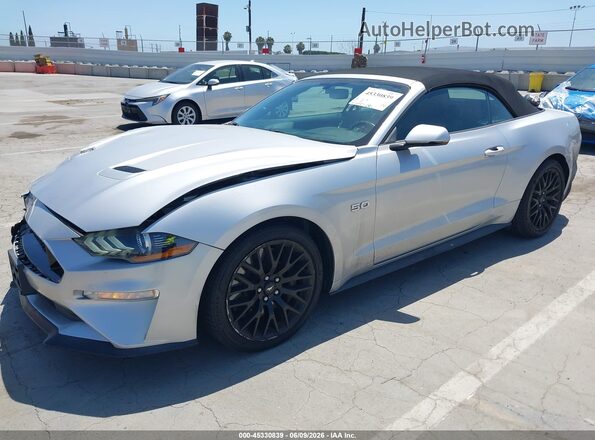 1FATP8FF8J5177330 2018 FORD MUSTANG Silver Przód lewy