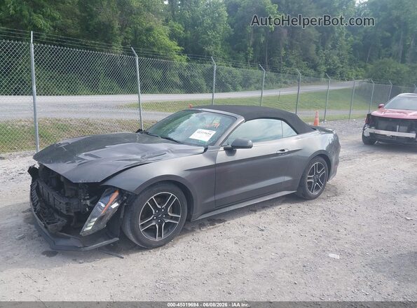 1FATP8UH1K5104774 2019 FORD MUSTANG Black წინა მარცხენა ხედი სამი მეოთხედიდან