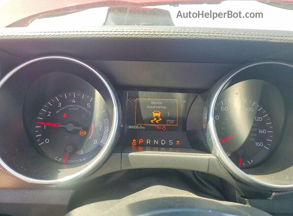 1FATP8UH1K5111708 2019 FORD MUSTANG Red Вид щитка приладів