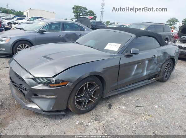 1FATP8UH1K5138665 2019 FORD MUSTANG Gray Vista tres cuartos delantera izquierda
