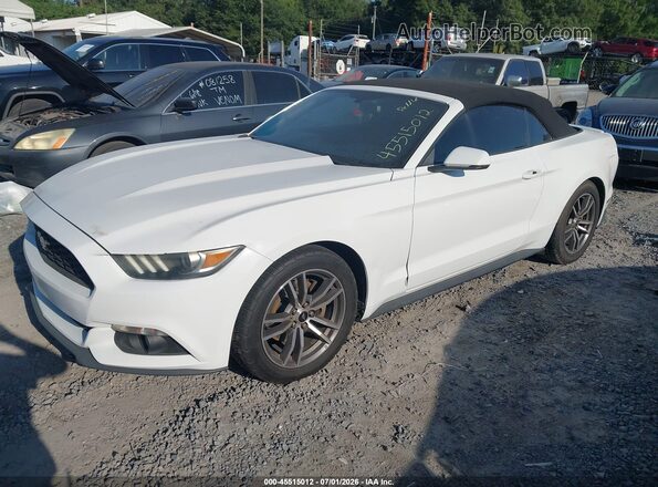 1FATP8UH2G5295659 2016 FORD MUSTANG White წინა მარცხენა ხედი სამი მეოთხედიდან
