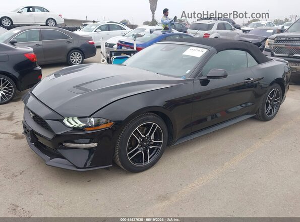 1FATP8UH2P5105326 2023 FORD MUSTANG Black წინა მარცხენა ხედი სამი მეოთხედიდან